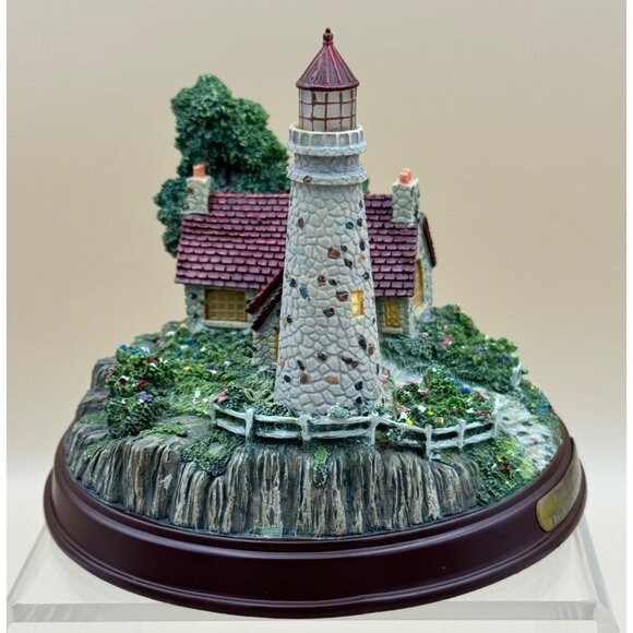 Thomas Kinkade Seaside Memories Lighted Lighthouse The Light Of Peace - Picture 11 of 16